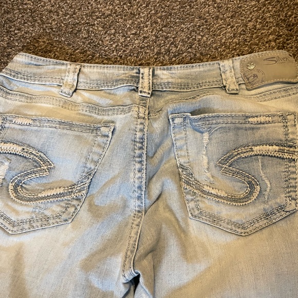 Silver Super Stretch Boyfriend Jeans - Picture 4 of 8